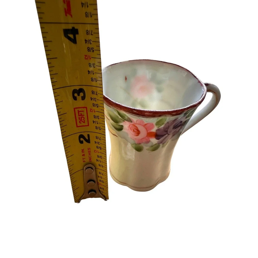 Vintage Hand Painted Porcelain Coffee Pot Floral Gold Japan Tea Chocolate‎ Pot